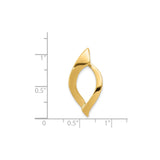 14k Yellow Gold Ichthys Pendant, Christian Fish Symbol, Minimalist Religious Jewelry for Women and Unisex
