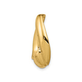 14k Yellow Gold Teardrop Pendant, Abstract Minimalist Fluid Design, Modern Oval Shape for Women