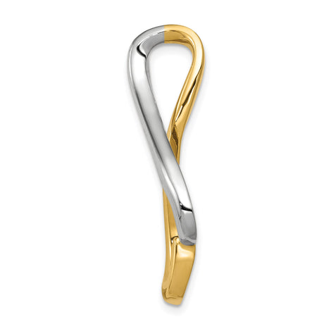 14k Two-Tone Gold Heart Pendant with Infinity Design, Symbol of Eternal Love for Women