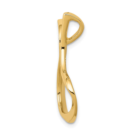 14k Yellow Gold Ichthys Pendant, Open Fish Christian Symbol, Religious Charm for Women