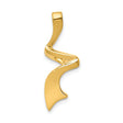 14k Yellow Gold Chai Pendant, Abstract Jewish Symbol, Modern Minimalist Judaica Jewelry