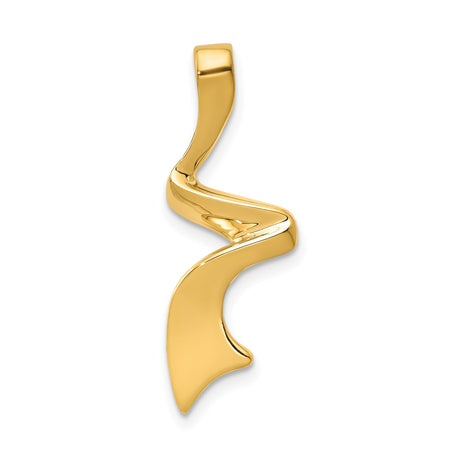14k Yellow Gold Chai Pendant, Abstract Jewish Symbol, Modern Minimalist Judaica Jewelry