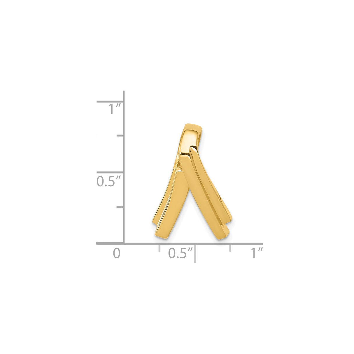 14k Yellow Gold X Pendant with Modern Sleek Crossed Bars Design, Minimalist Unisex Jewelry