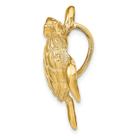 14k Yellow Gold Sea Turtle Pendant with Detailed Shell and Flipper Design, Nature-Inspired Jewelry