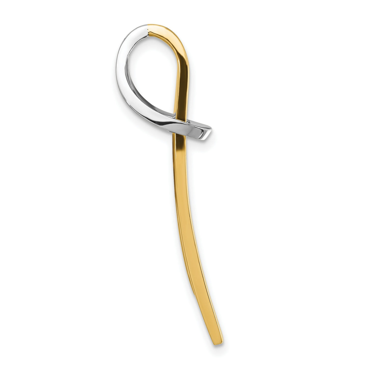14k Two-Tone Gold Cross Pendant, Modern Abstract Christian Jewelry for Men and Women