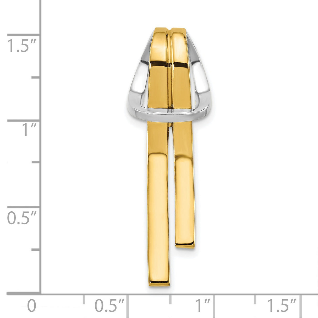 14k Two-Tone Gold Cross Pendant, Modern Abstract Christian Jewelry for Men and Women