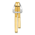 14k Two-Tone Gold Cross Pendant, Modern Abstract Christian Jewelry for Men and Women
