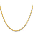 14K Yellow Gold 2.5 mm Herringbone Chain Necklace, Polished