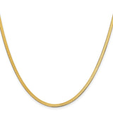 14K Yellow Gold 2.5 mm Herringbone Chain Necklace, Polished