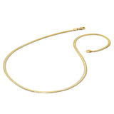 14K Yellow Gold 2.5 mm Herringbone Chain Necklace, Polished detail view