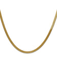 14K Yellow Gold 3 mm Herringbone Chain Necklace, Polished