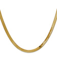 14K Yellow Gold 4 mm Herringbone Chain Necklace, Polished