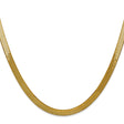 14K Yellow Gold 5 mm Herringbone Chain Necklace, Polished