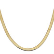 14K Yellow Gold 5.5 mm Herringbone Chain Necklace, Polished