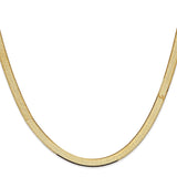 14K Yellow Gold 5.5 mm Herringbone Chain Necklace, Polished