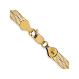 14K Yellow Gold 5.5 mm Herringbone Chain Necklace, Polished alternate angle