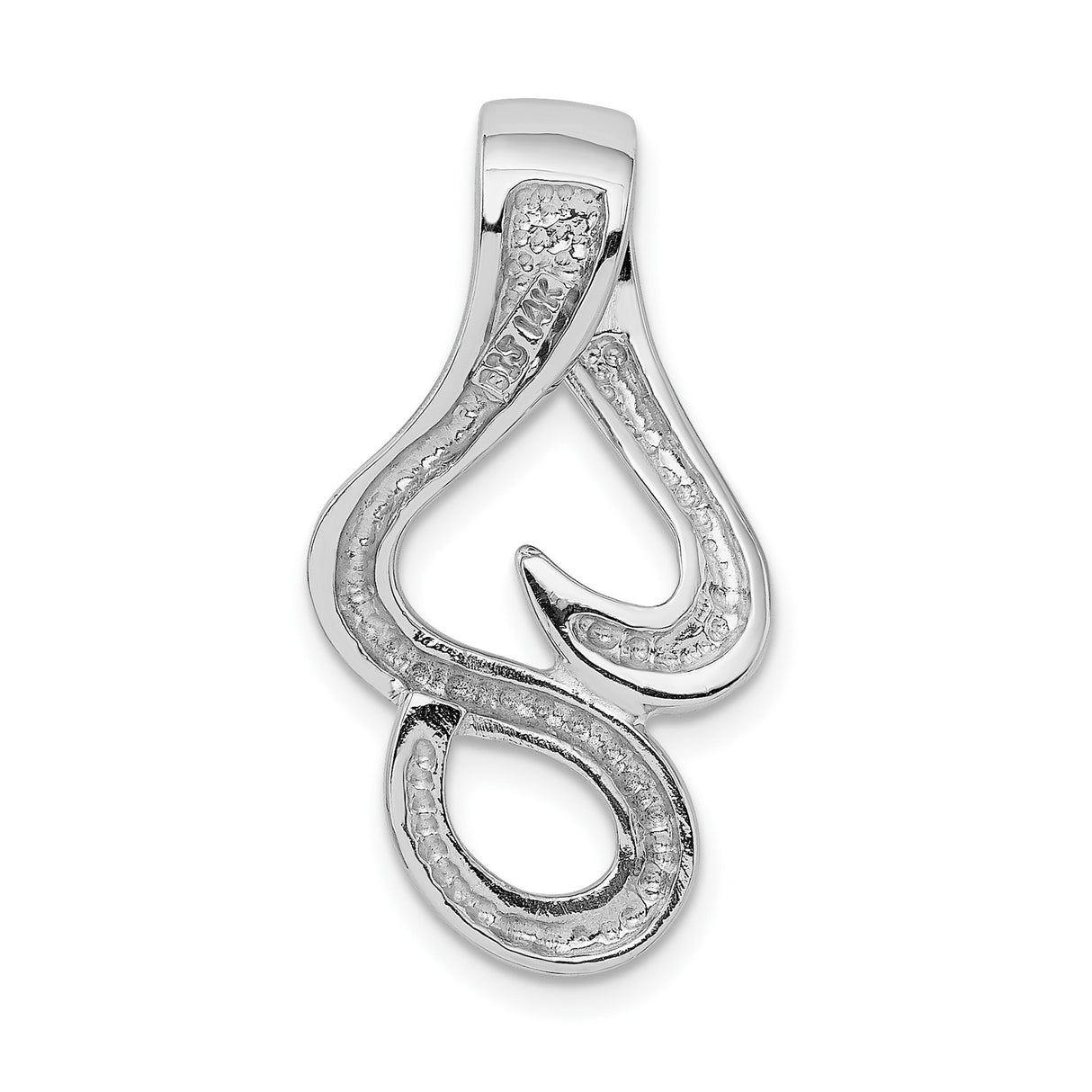 14k White Gold Fish Hook Pendant, Hawaiian Hei Matau Symbol, Unisex Nautical Charm