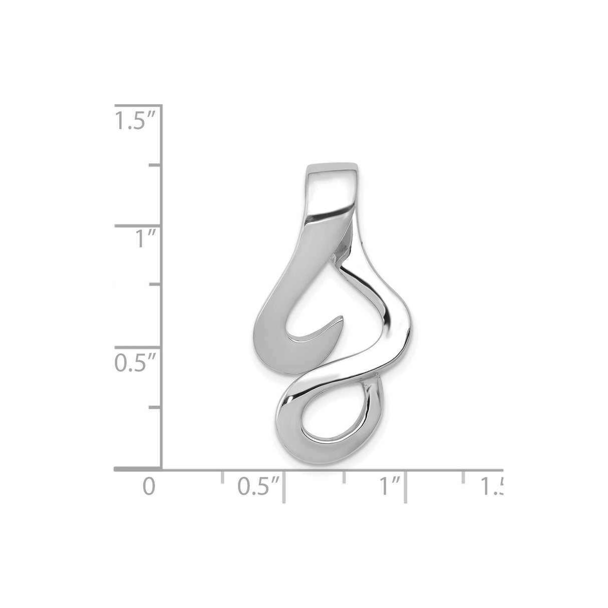 14k White Gold Fish Hook Pendant, Hawaiian Hei Matau Symbol, Unisex Nautical Charm