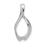 14k White Gold Fish Ichthys Pendant, Minimalist Christian Religious Charm for Women