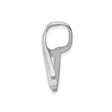 14k White Gold Cross Pendant, Abstract Minimalist Christian Design for Women