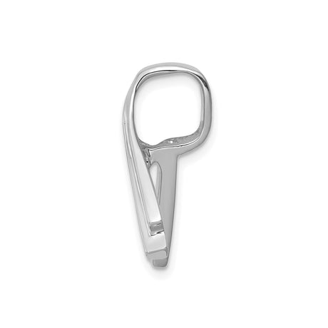 14k White Gold Cross Pendant, Abstract Minimalist Christian Design for Women