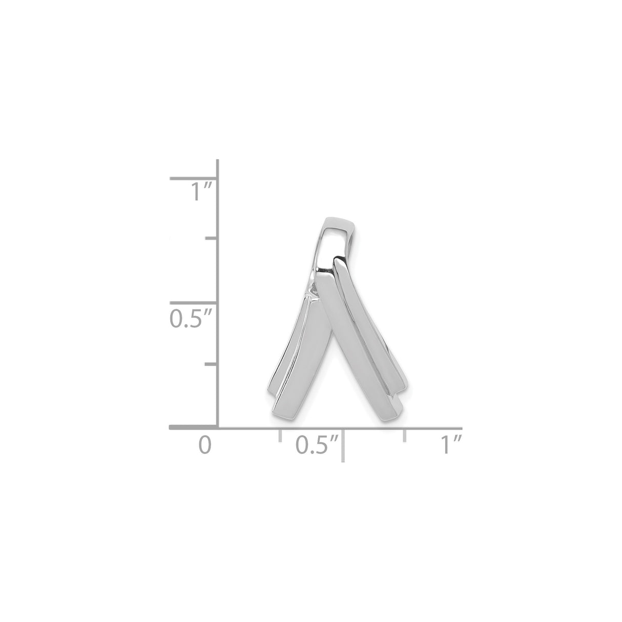 14k White Gold Cross Pendant, Abstract Minimalist Christian Design for Women