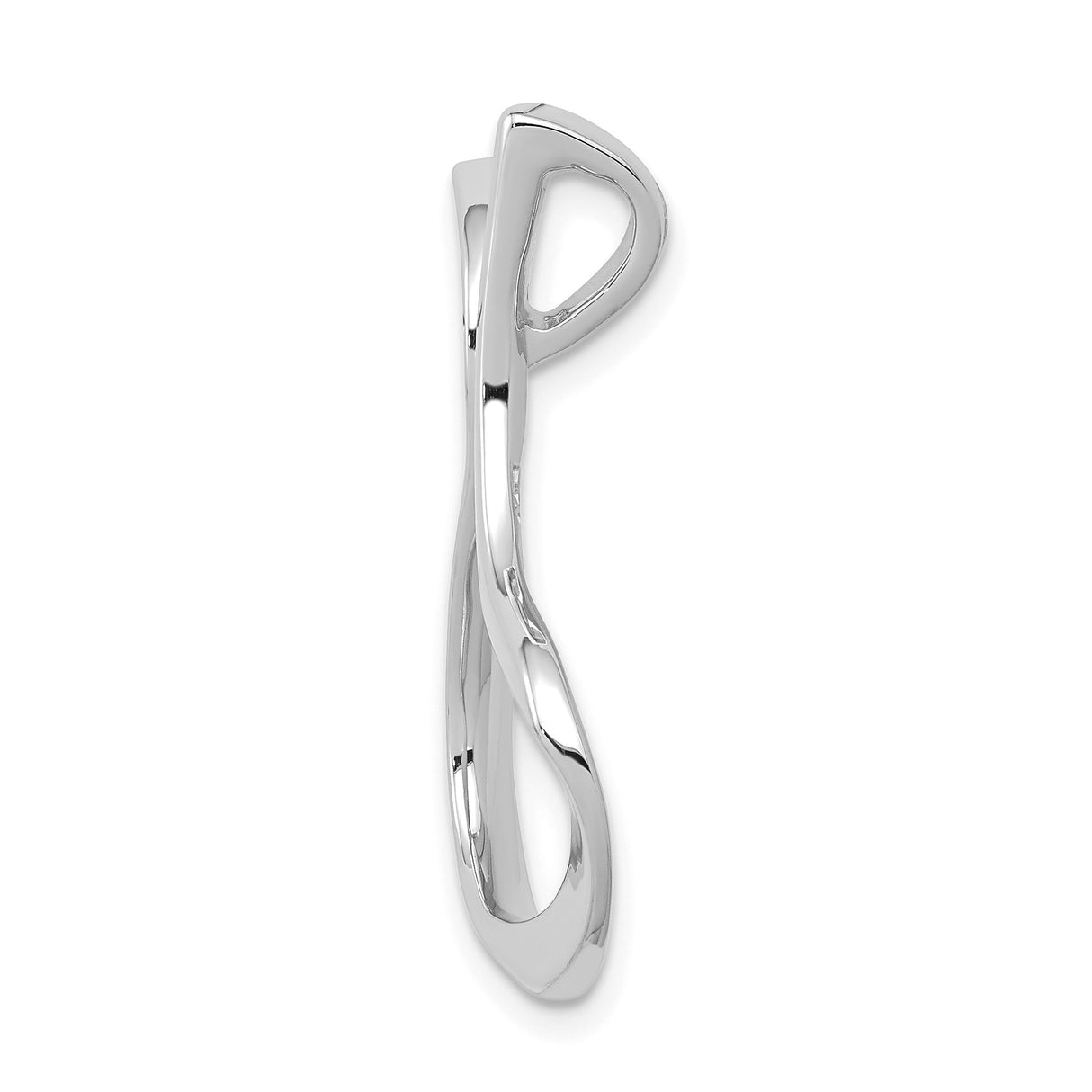 14k White Gold Ichthys Pendant, Stylized Christian Fish Symbol for Women and Unisex