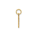 14k Yellow Gold Number 0 Pendant Charm with Beveled Edge and Polished Finish