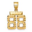 14k Yellow Gold Number 88 Pendant, Diamond Cut Symbolic Charm, Bold Hip Hop Style