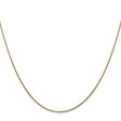 14K Yellow Gold 0.8 mm Polished Chain Necklace, Solid