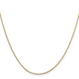 14K Yellow Gold 0.9 mm Polished Chain Bracelet, Solid