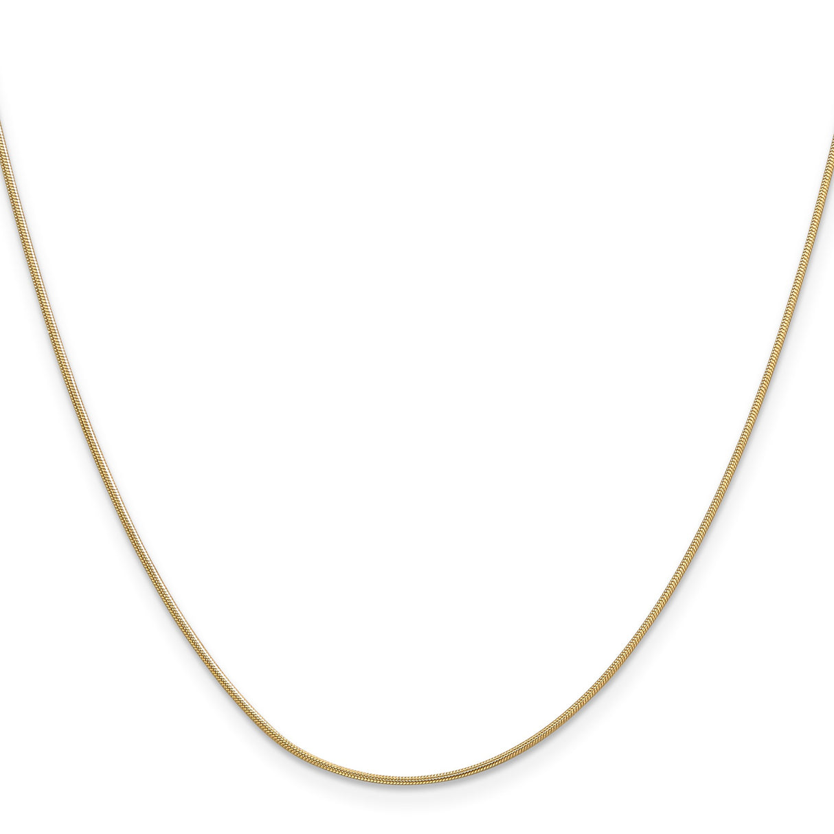 14K Yellow Gold 0.9 mm Polished Chain Bracelet, Solid