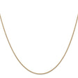 14K Yellow Gold 1.4 mm Polished Chain Necklace, Solid