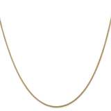 14K Yellow Gold 1.6 mm Polished Chain Necklace, Solid