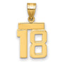14k Yellow Gold Number 18 Pendant, Bold Polished Numeric Charm for Men or Women