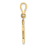 14k Yellow Gold Pendant, Bold Number 23 Sports Charm for Men and Unisex Wear