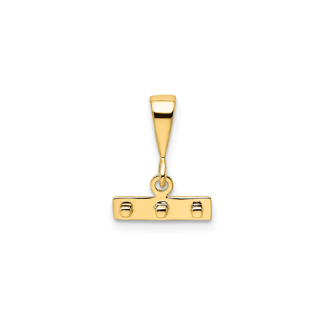 14k Yellow Gold Bar Pendant, Polished Rectangle Charm, Minimalist Engravable Jewelry Tag
