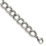 Stainless Steel 11.44 mm Curb Chain Bracelet, Polished alternate angle