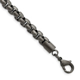 Stainless Steel 8.16 mm Box Chain Bracelet, Polished shown for scale