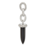 Small Fang Onyx Interchangeable Charm Pendant in Real 316 Stainless Steel