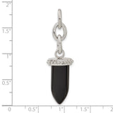 Small Fang Onyx Interchangeable Charm Pendant in Real 316 Stainless Steel