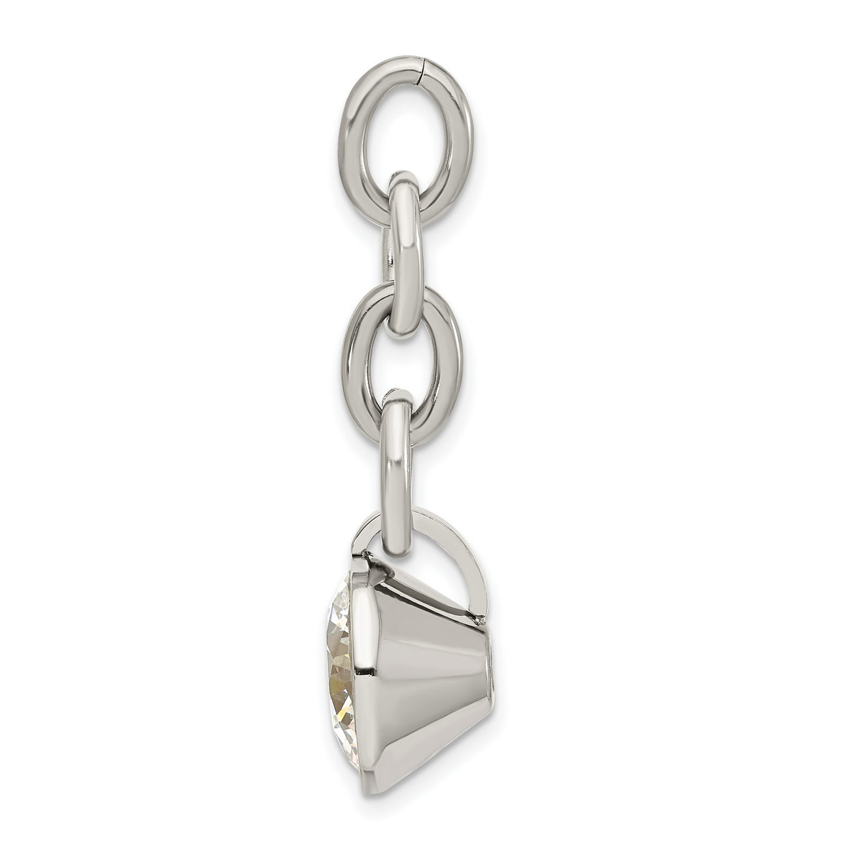 CZ Interchangeable Charm Pendant in Real 316 Stainless Steel