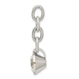 CZ Interchangeable Charm Pendant in Real 316 Stainless Steel