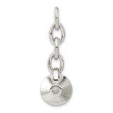 CZ Interchangeable Charm Pendant in Real 316 Stainless Steel