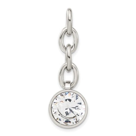 CZ Interchangeable Charm Pendant in Real 316 Stainless Steel