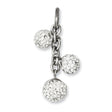 CZ Interchangeable Charm Pendant in Real 316 Stainless Steel
