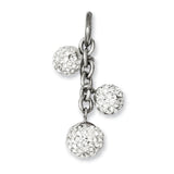 CZ Interchangeable Charm Pendant in Real 316 Stainless Steel