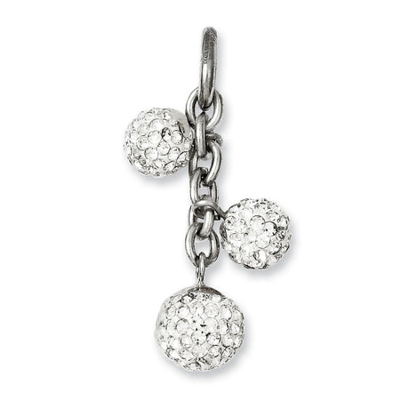 CZ Interchangeable Charm Pendant in Real 316 Stainless Steel
