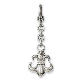 Fleur de Lis Interchangeable Charm Pendant in Real 316 Stainless Steel