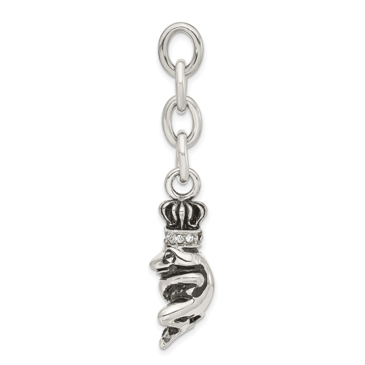 Frog CZs Interchangeable Charm Pendant in Real 316 Stainless Steel